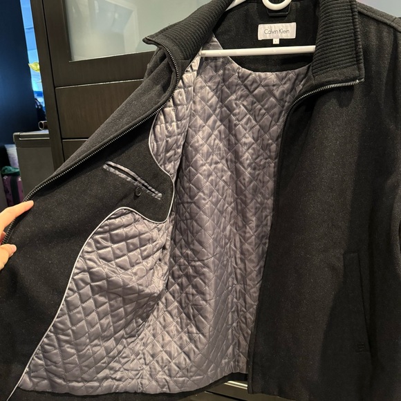 Calvin Klein Wool Blend Zip Up Jacket - Picture 5 of 13